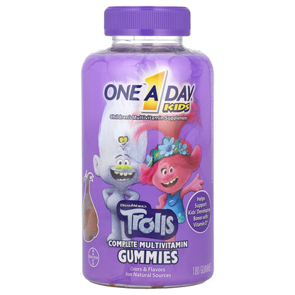 One-A-Day, Kids Complete Multivitamin Gummies, Trolls, 180 Gummies