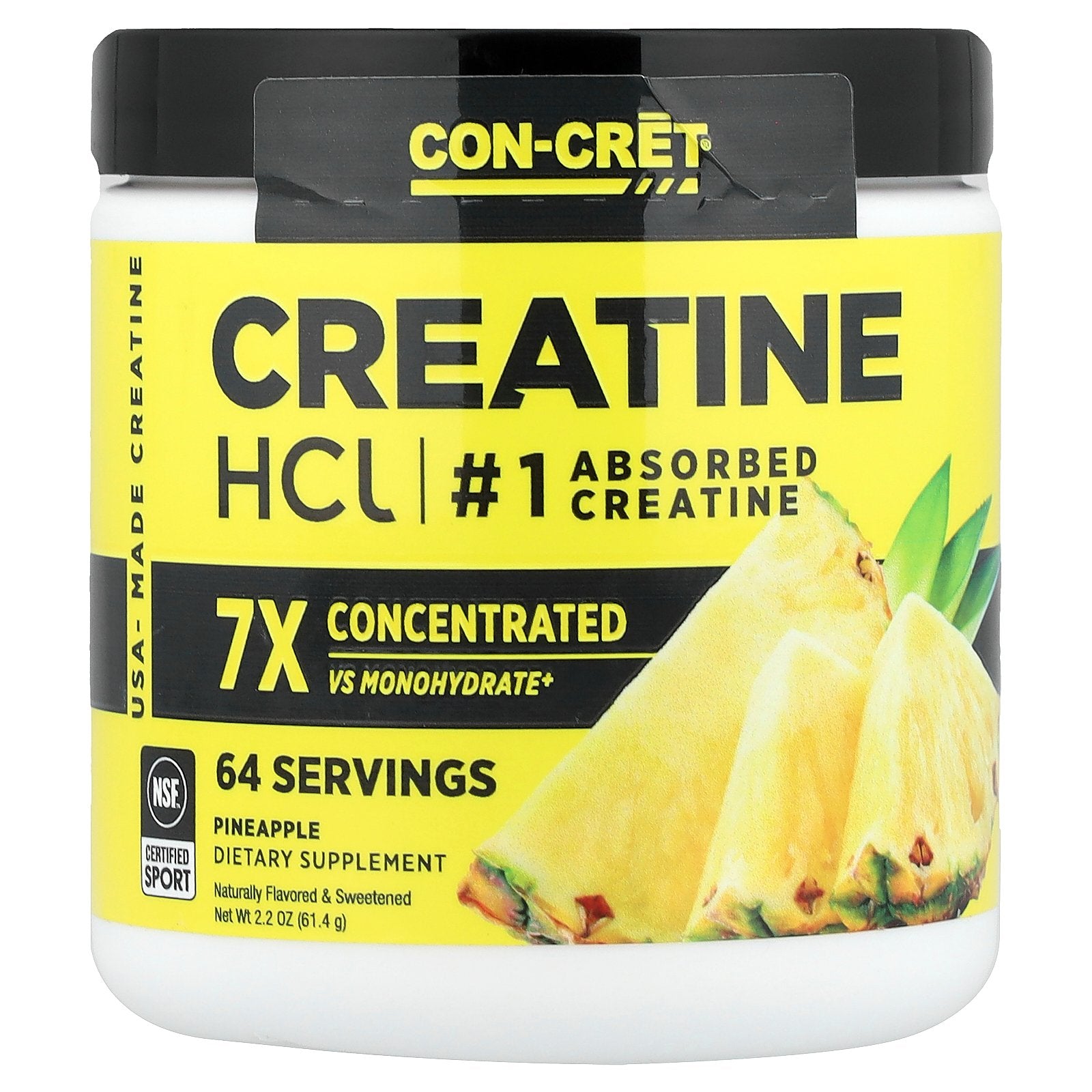 Con-Cret, Creatine HCI, Pineapple, 2.2 oz (61.4 g)