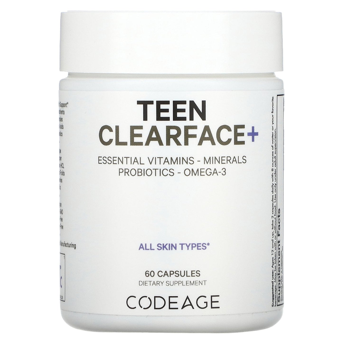 Codeage, Teen Clearface Vitamins, 60 Capsules