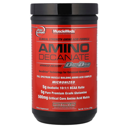MuscleMeds, Amino Decanate, Watermelon, 13.3 oz (378 g)
