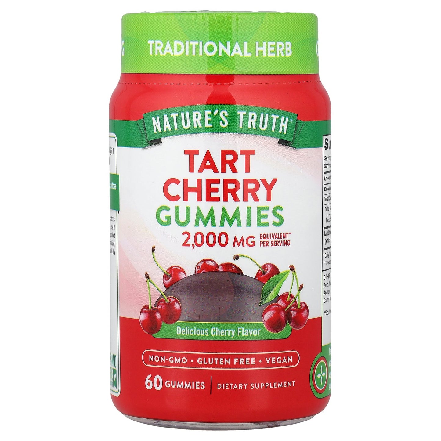Nature's Truth, Tart Cherry Gummies, Delicious Cherry, 60 Gummies (1,000 mg per Gummy)