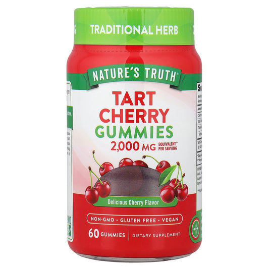 Nature's Truth, Tart Cherry Gummies, Delicious Cherry, 60 Gummies (1,000 mg per Gummy)