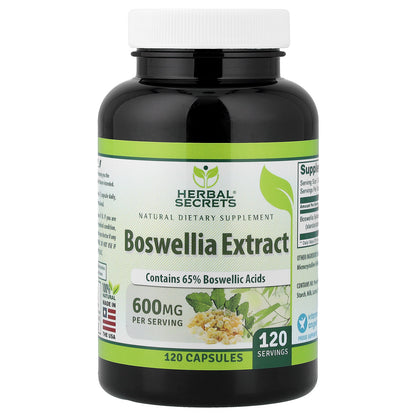Herbal Secrets, Boswellia Extract, 600 mg, 120 Capsules