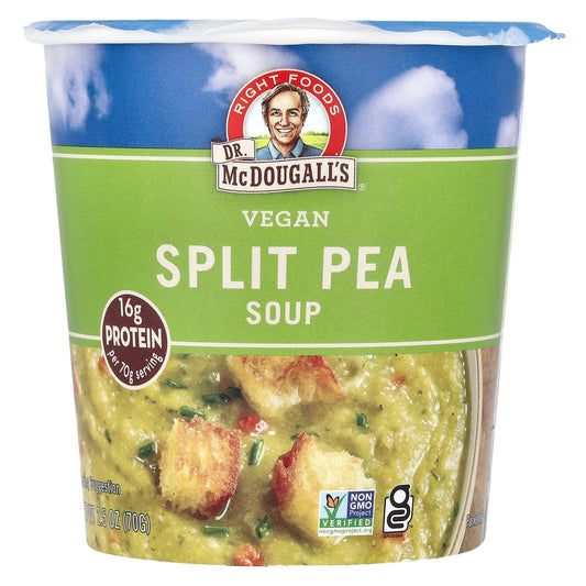 Dr. McDougall's, Vegan Split Pea Soup, 2.5 oz (70 g)