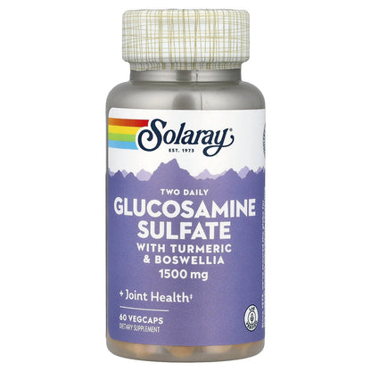 Solaray, Glucosamine Sulfate, with Turmeric & Boswellia, 60 Vegcaps