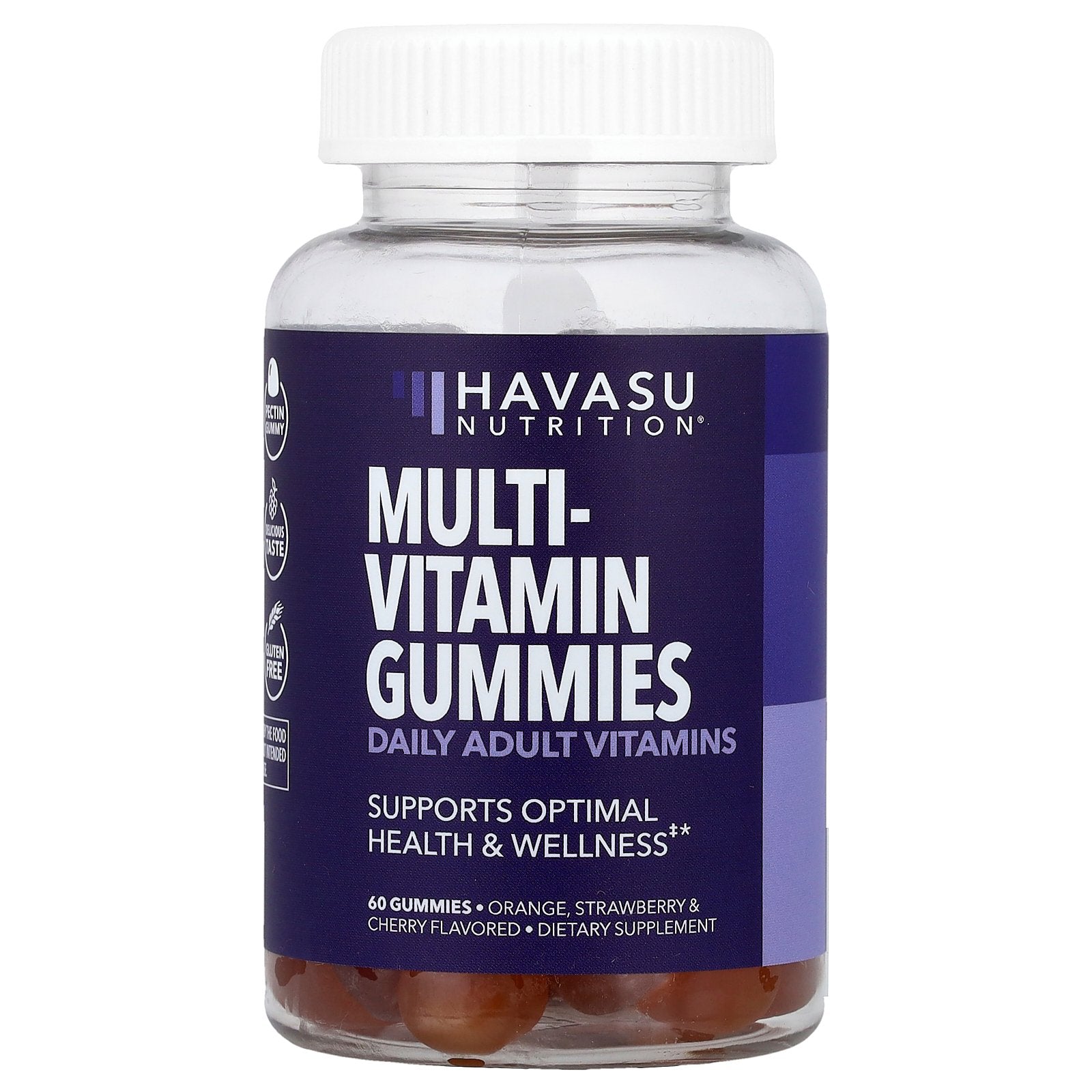 Havasu Nutrition, Multivitamin Gummies, Orange, Strawberry & Cherry,  60 Gummies