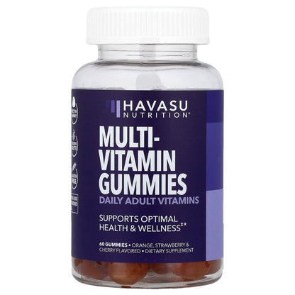 Havasu Nutrition, Multivitamin Gummies, Orange, Strawberry & Cherry,  60 Gummies