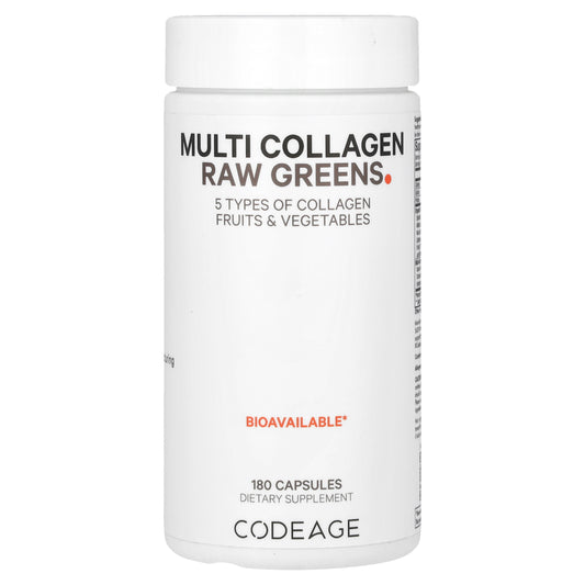 Codeage, Multi Collagen Raw Greens, 180 Capsules