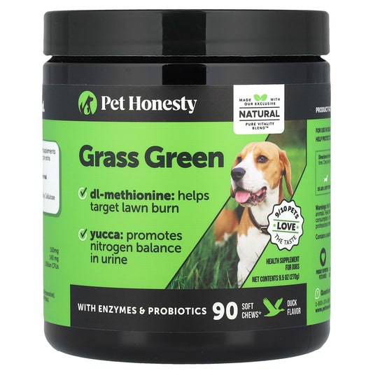 Pet Honesty, Grass Green, For Dogs, Duck, 90 Soft Chews, 9.5 oz (270 g)