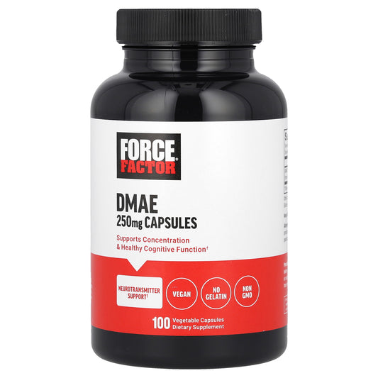 Force Factor, DMAE, 250 mg, 100 Vegetable Capsules