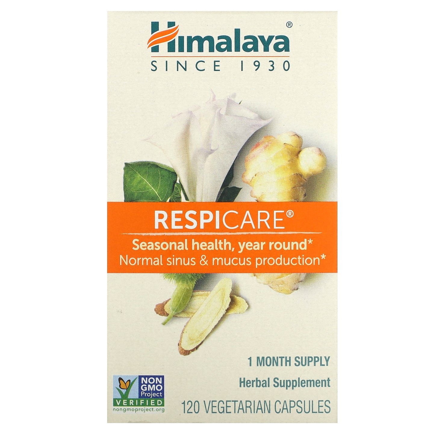 Himalaya, RespiCare, 120 Vegetarian Capsules