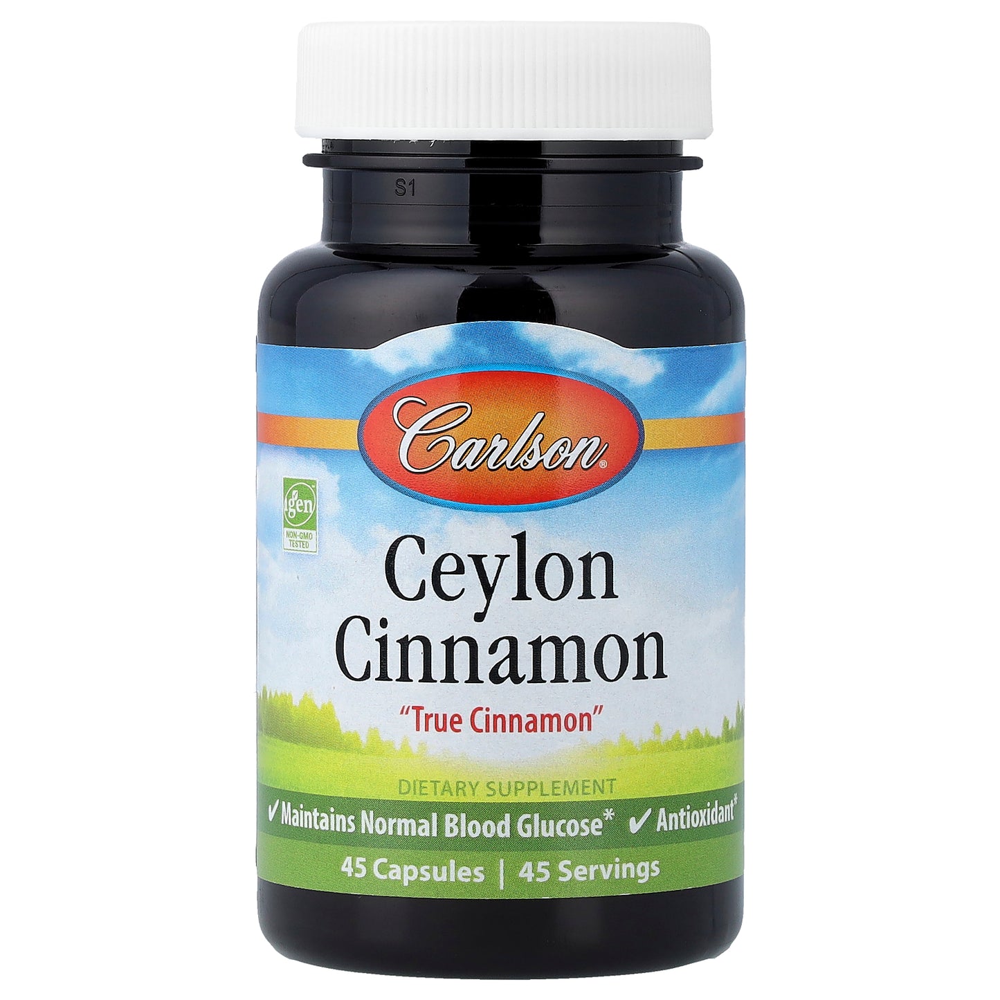 Carlson, Ceylon Cinnamon, 45 Capsules (500 mg per Capsule)