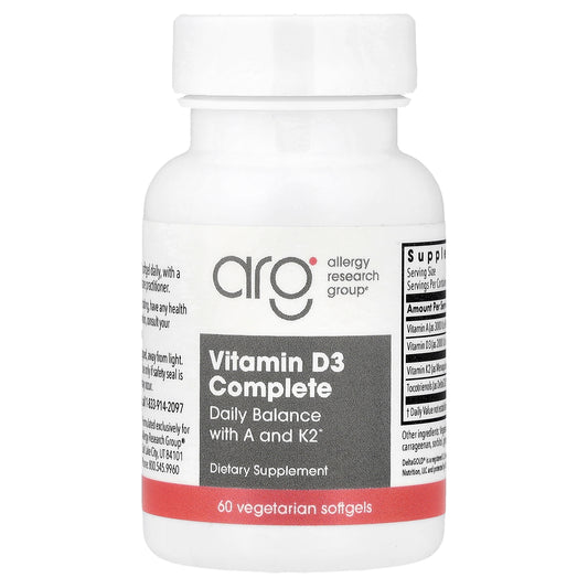 Allergy Research Group, Vitamin D3 Complete, 60 Vegetarian Softgels