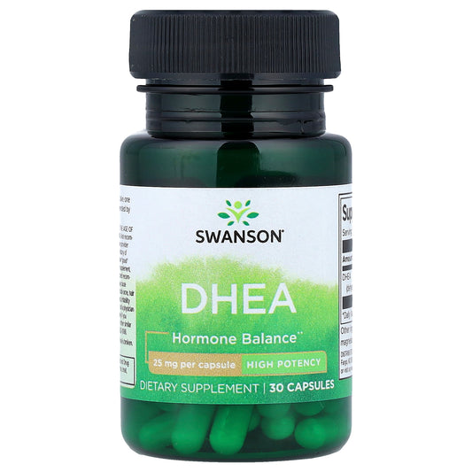 Swanson, DHEA, High Potency, 25 mg , 30 Capsules