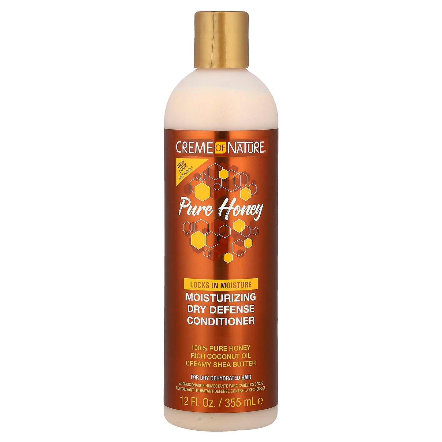 Creme Of Nature, Pure Honey, Moisturizing Dry Defense Conditioner, For Dry, Dehydrated Hair, 12 fl oz (355 ml)