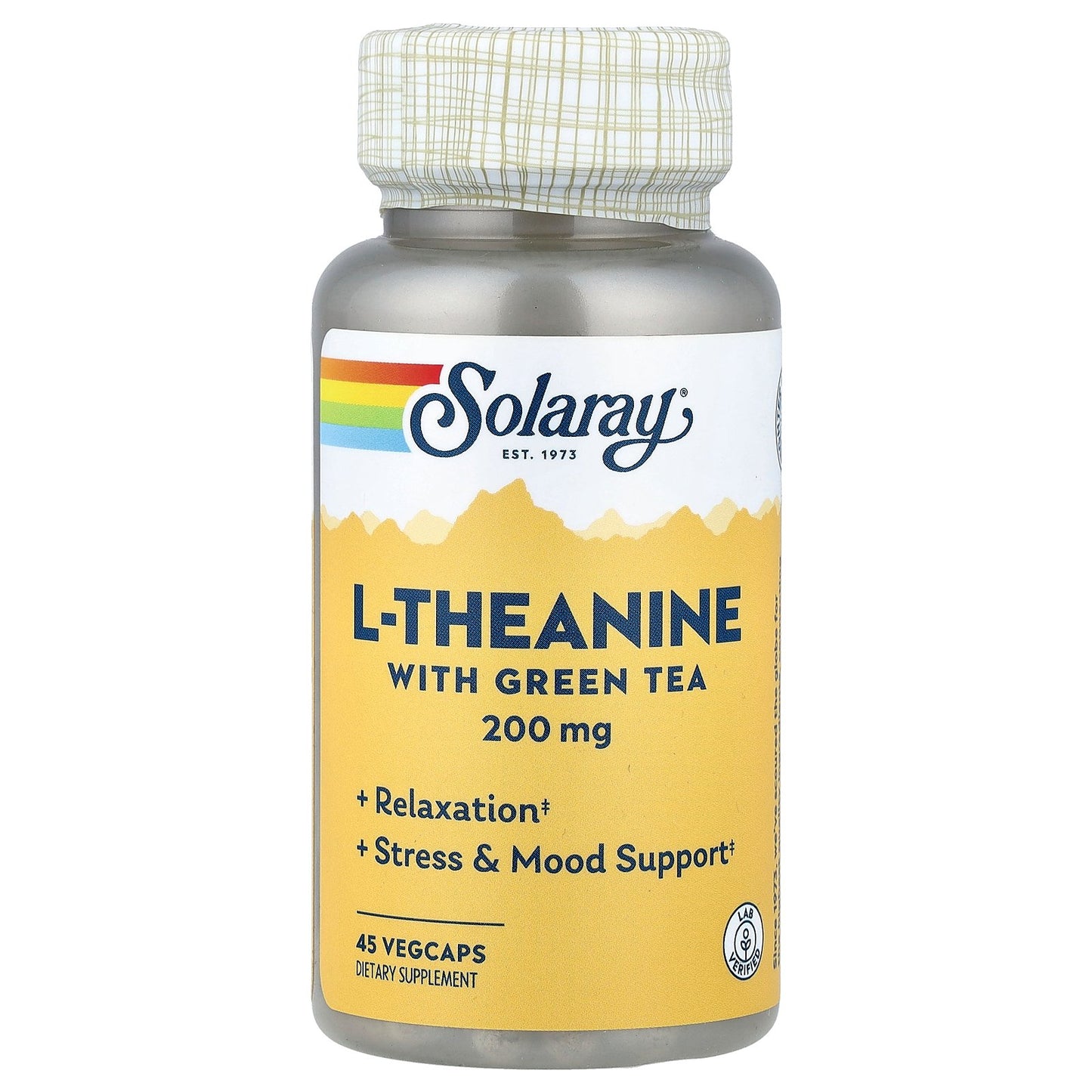 Solaray, L-Theanine With Green Tea, 45 VegCaps