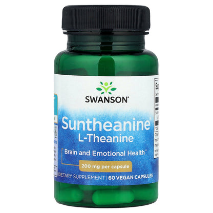Swanson, Suntheanine® L-Theanine, 200 mg, 60 Vegan Capsules