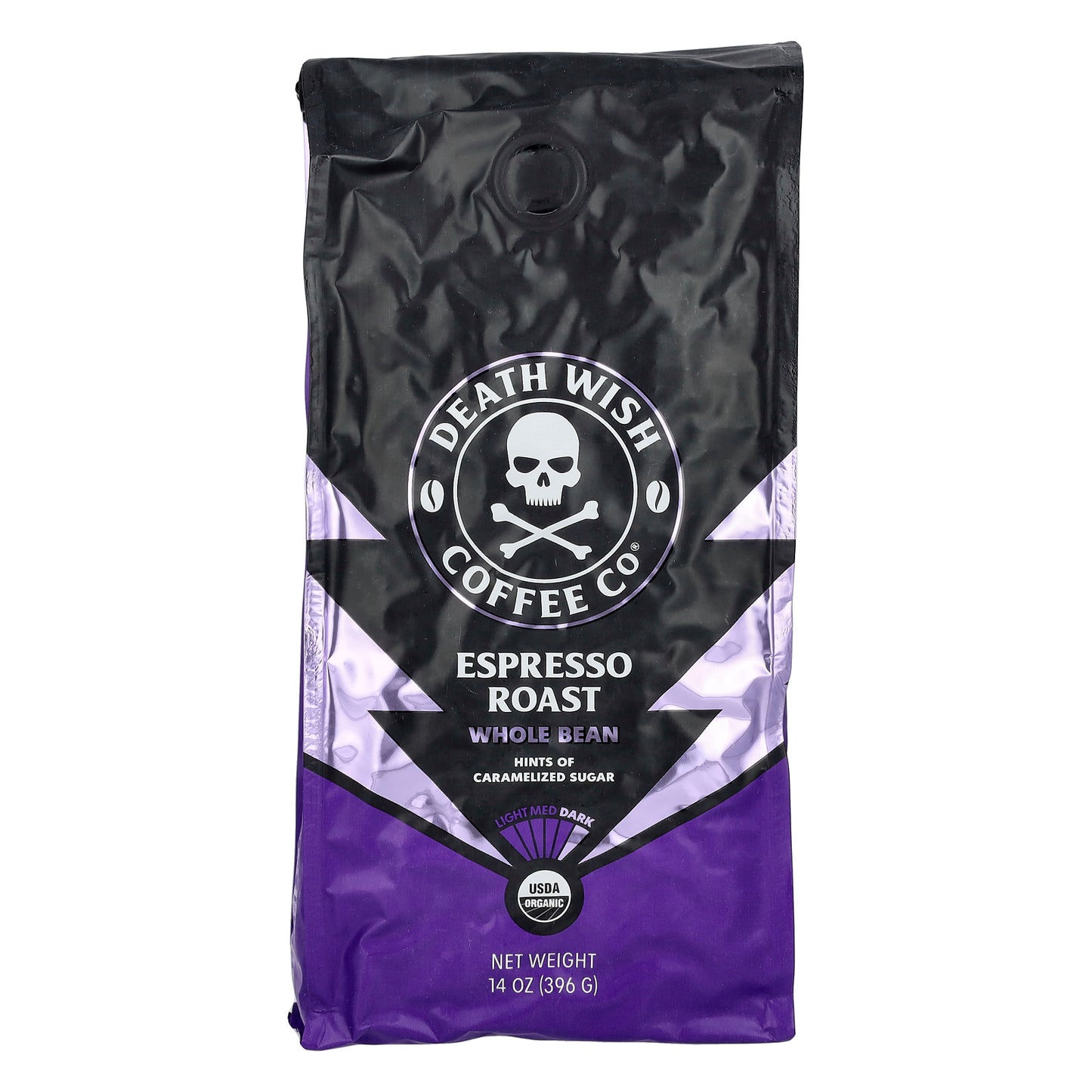 Death Wish Coffee, Dark, Whole Bean, Espresso Roast, 14 oz (396 g)