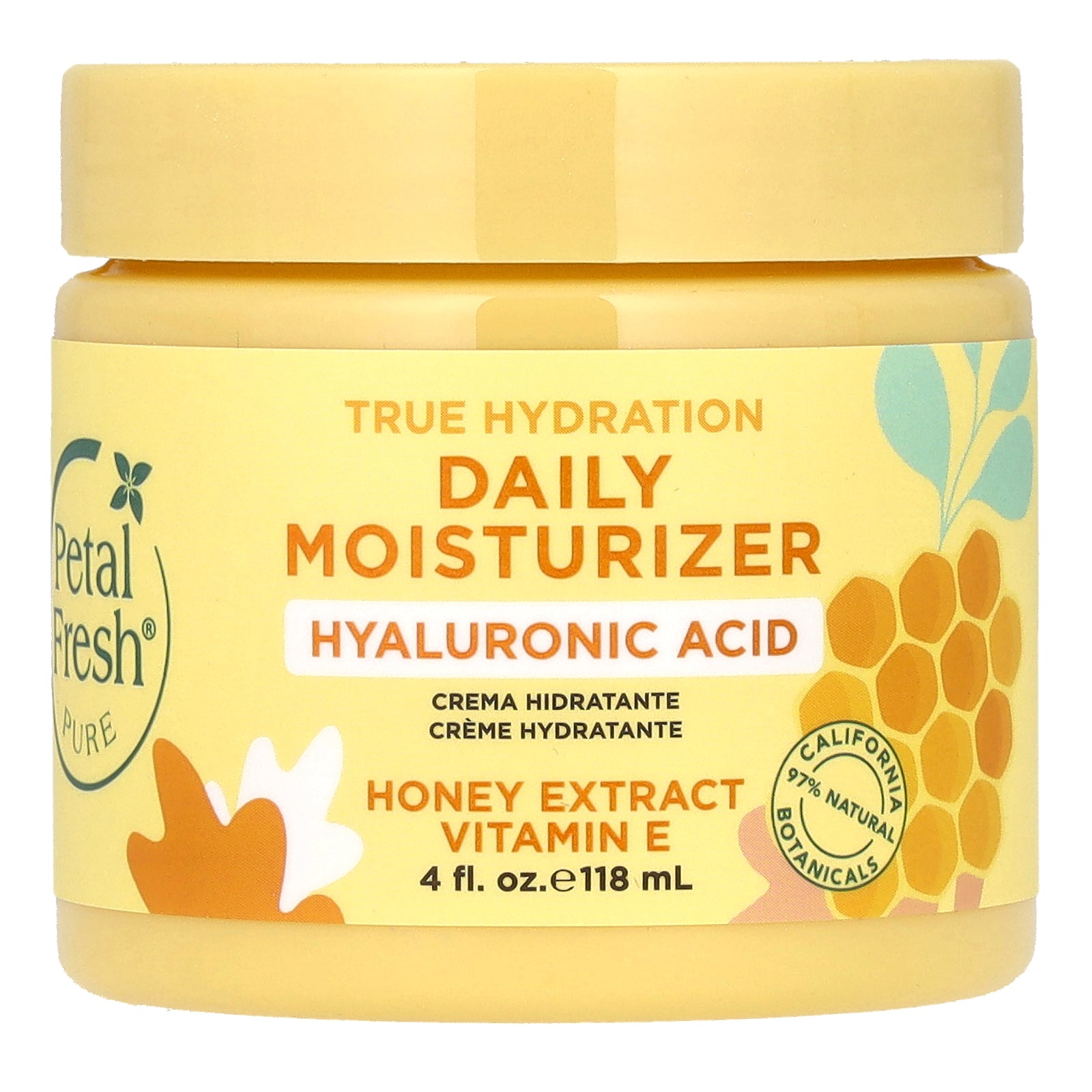 Petal Fresh, Pure, True Hydration Daily Moisturizer, Honey Extract, Vitamin E, 4 fl oz (118 ml)