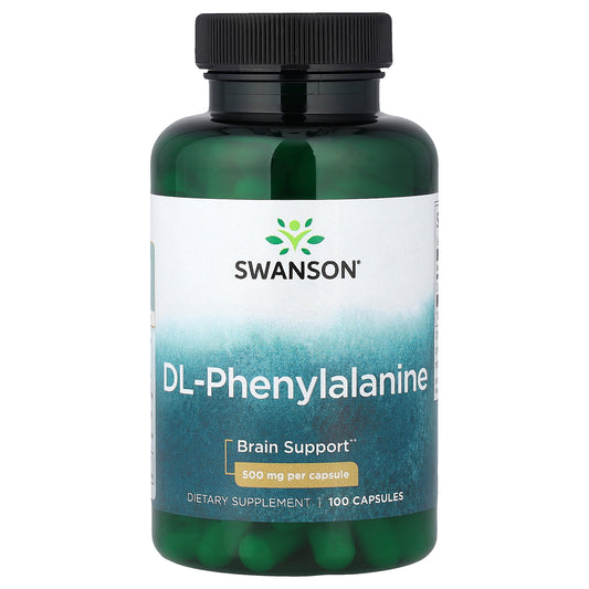 Swanson, DL-Phenylalanine, 500 mg, 100 Capsules