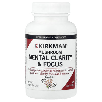 Kirkman Labs, Mushroom, Mental Clarity & Focus, 60 Capsules