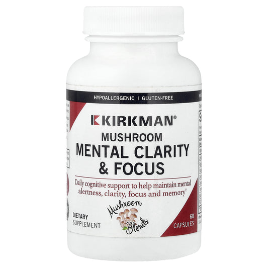 Kirkman Labs, Mushroom, Mental Clarity & Focus, 60 Capsules