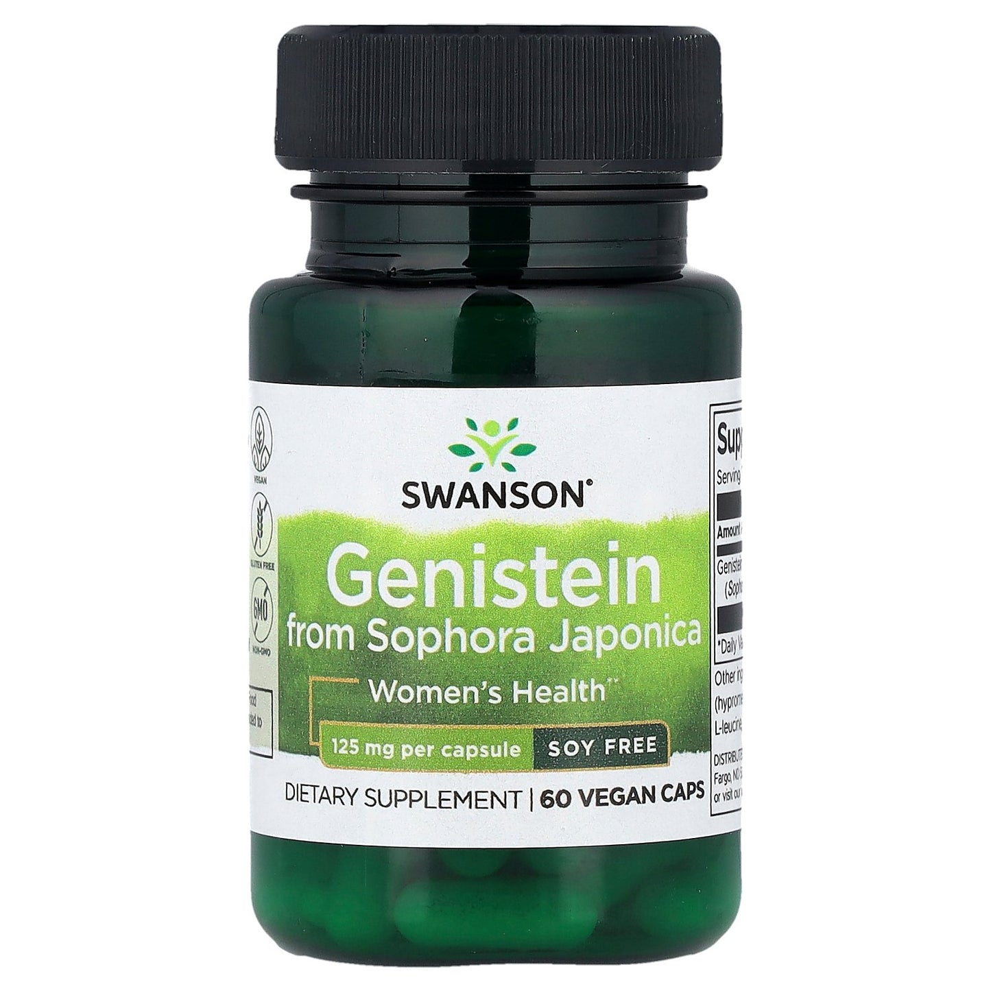 Swanson, Genistein from Sophora Japonica, 125 mg, 60 Vegan Caps