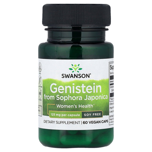 Swanson, Genistein from Sophora Japonica, 125 mg, 60 Vegan Caps
