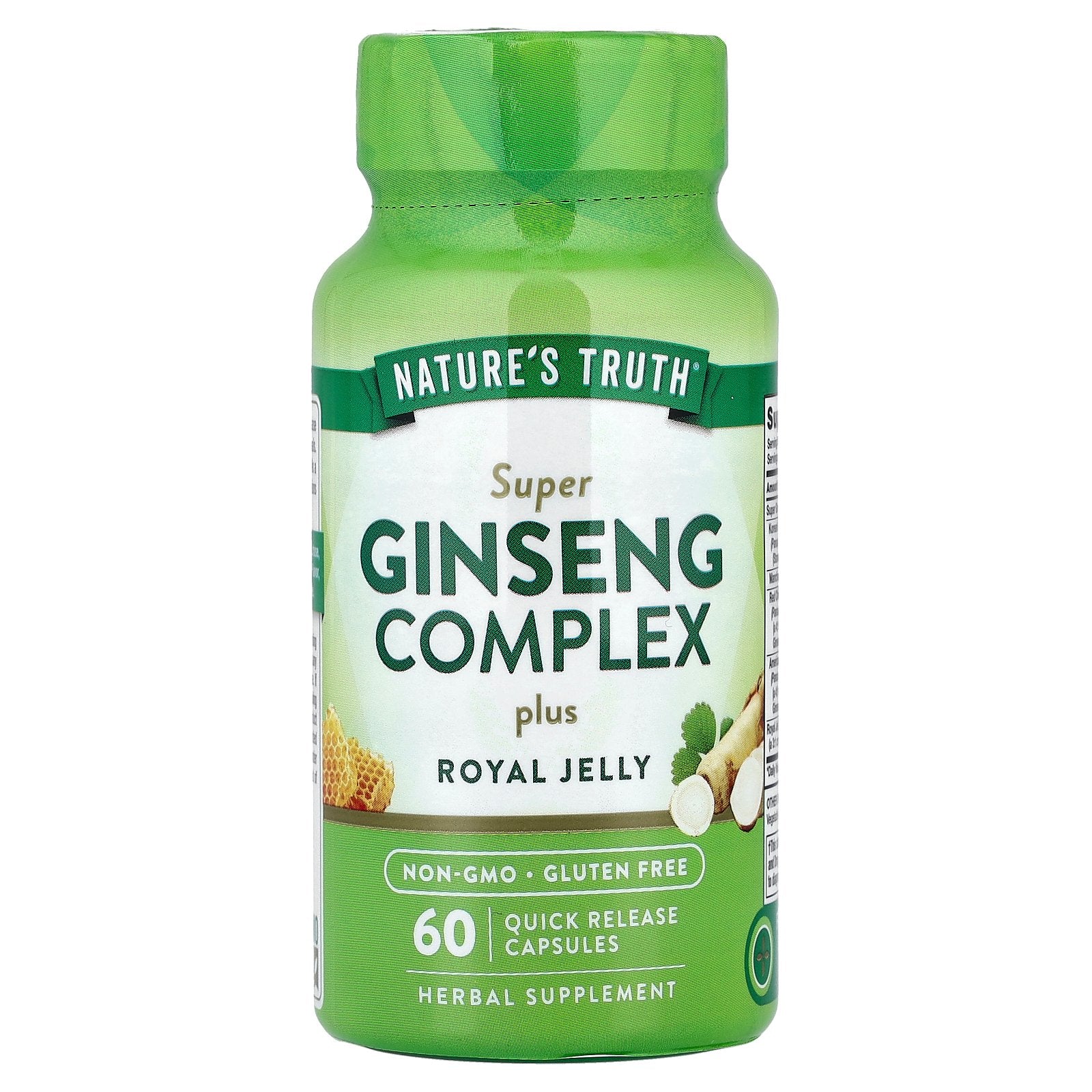 Nature's Truth, Super Ginseng Complex Plus Royal Jelly, 60 Quick Release Capsules