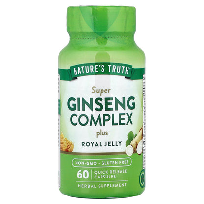 Nature's Truth, Super Ginseng Complex Plus Royal Jelly, 60 Quick Release Capsules