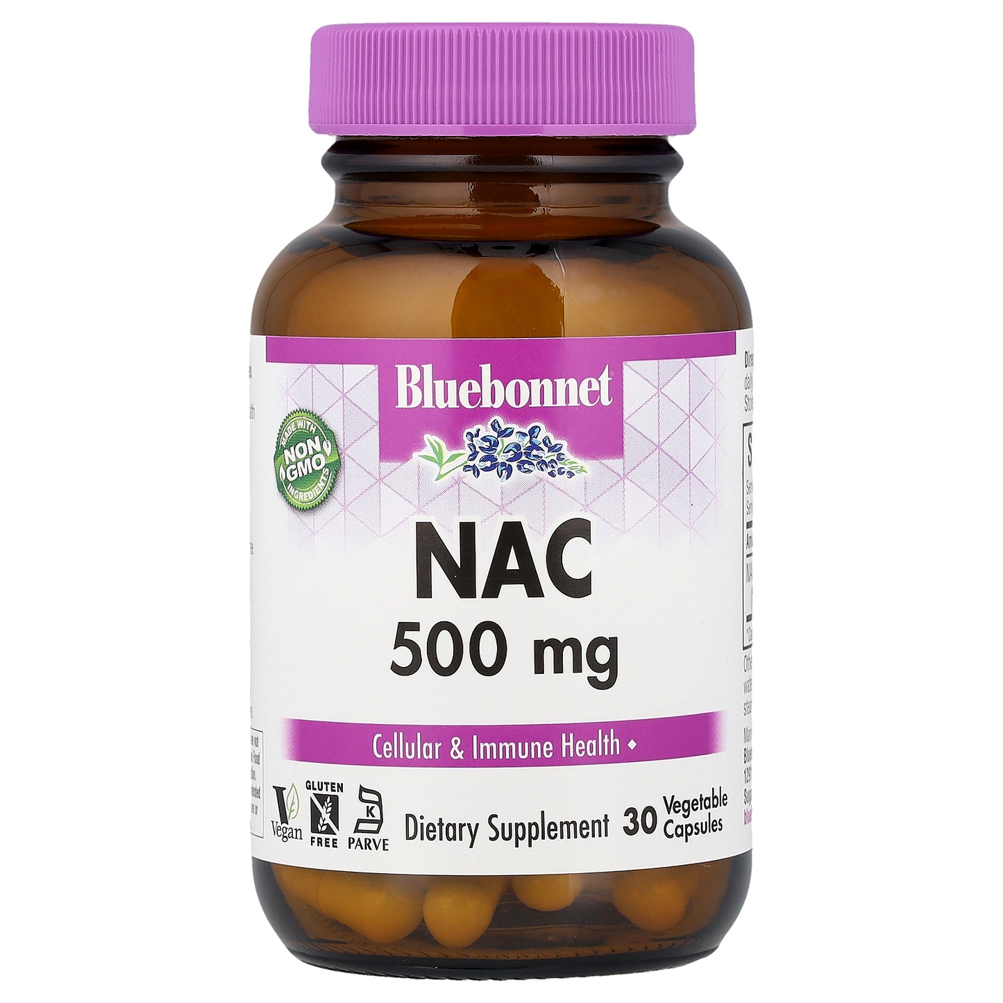Bluebonnet Nutrition, NAC, 500 mg, 30 Vegetable Capsule