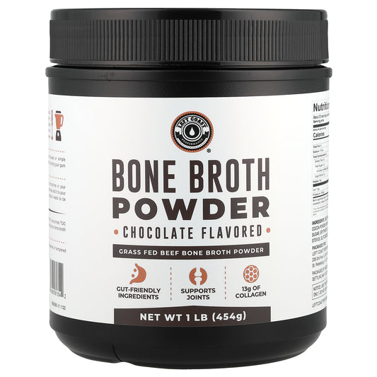 Left Coast Performance, Bone Broth Powder, Chocolate, 1 lb (454 g)