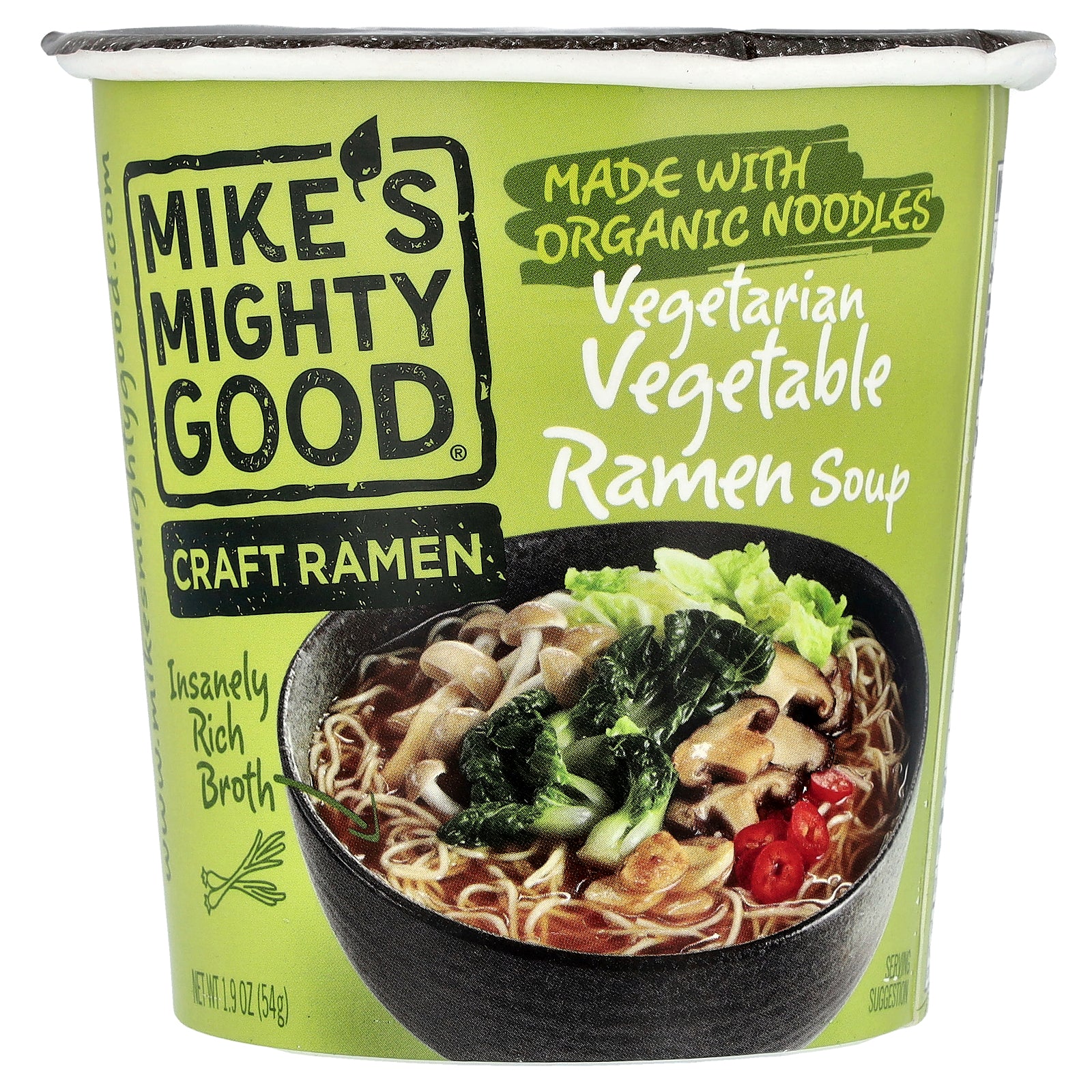 Mike's Mighty Good, Craft Ramen, Vegetarian Vegetable Ramen Soup, 1.9 oz (54 g)