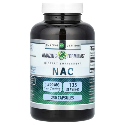 Amazing Nutrition, NAC, 250 Capsules (600 mg per Capsule)