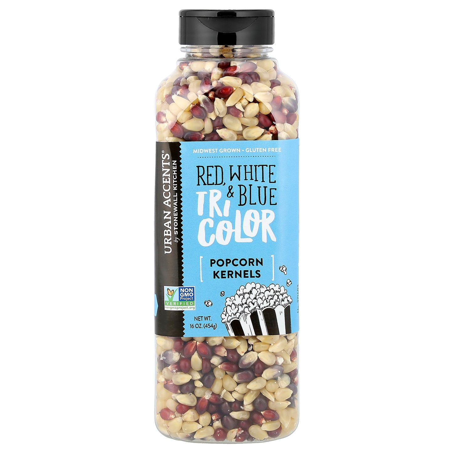 Urban Accents, Popcorn Kernels, Red, White, & Blue Tricolor , 16 oz (454 g)