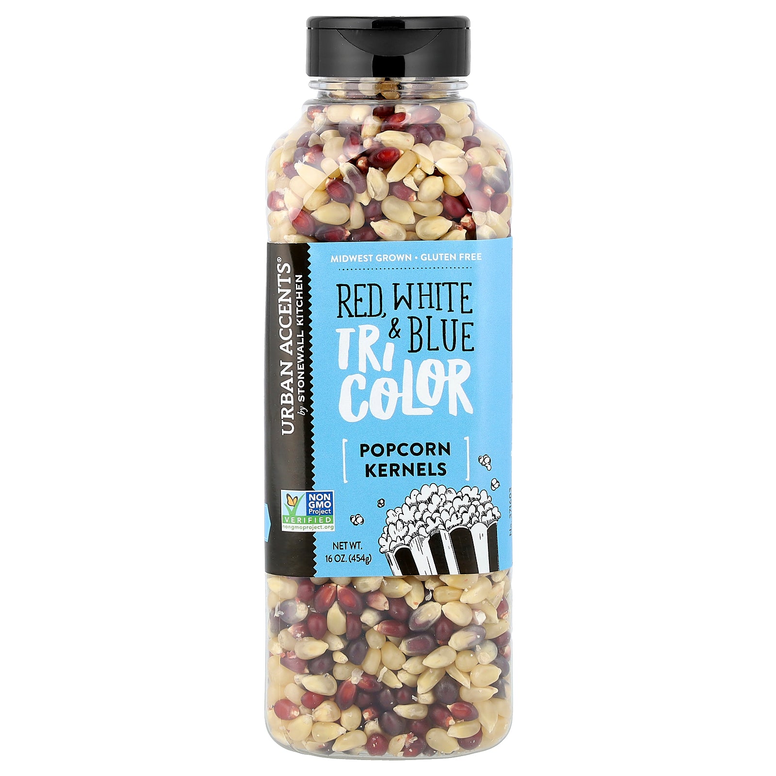 Urban Accents, Popcorn Kernels, Red, White, & Blue Tricolor , 16 oz (454 g)