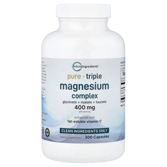 Micro Ingredients, Triple Magnesium Complex, 300 Capsules (133 mg per Capsule)