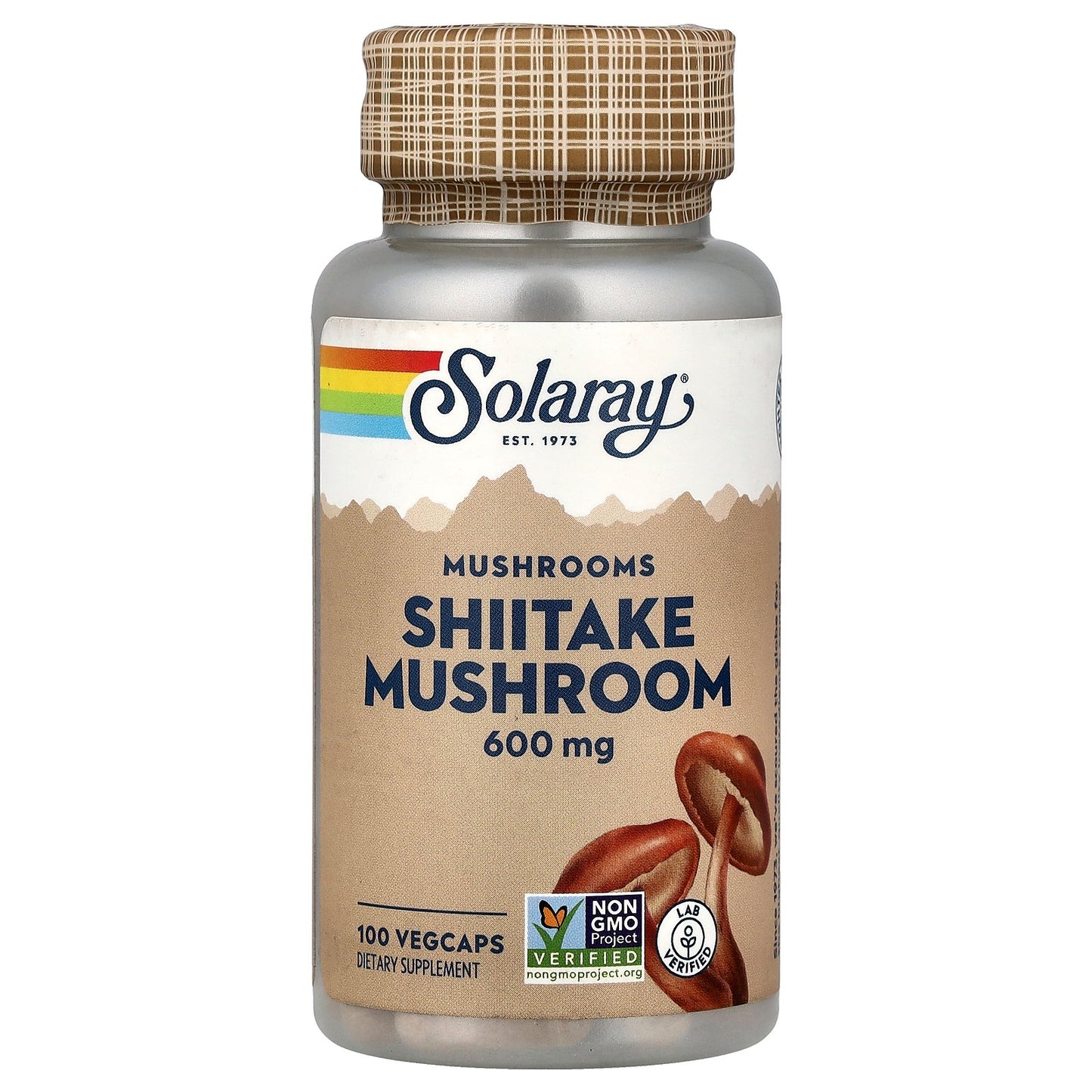 Solaray, Mushrooms, Shiitake Mushroom, 600 mg, 100 VegCaps