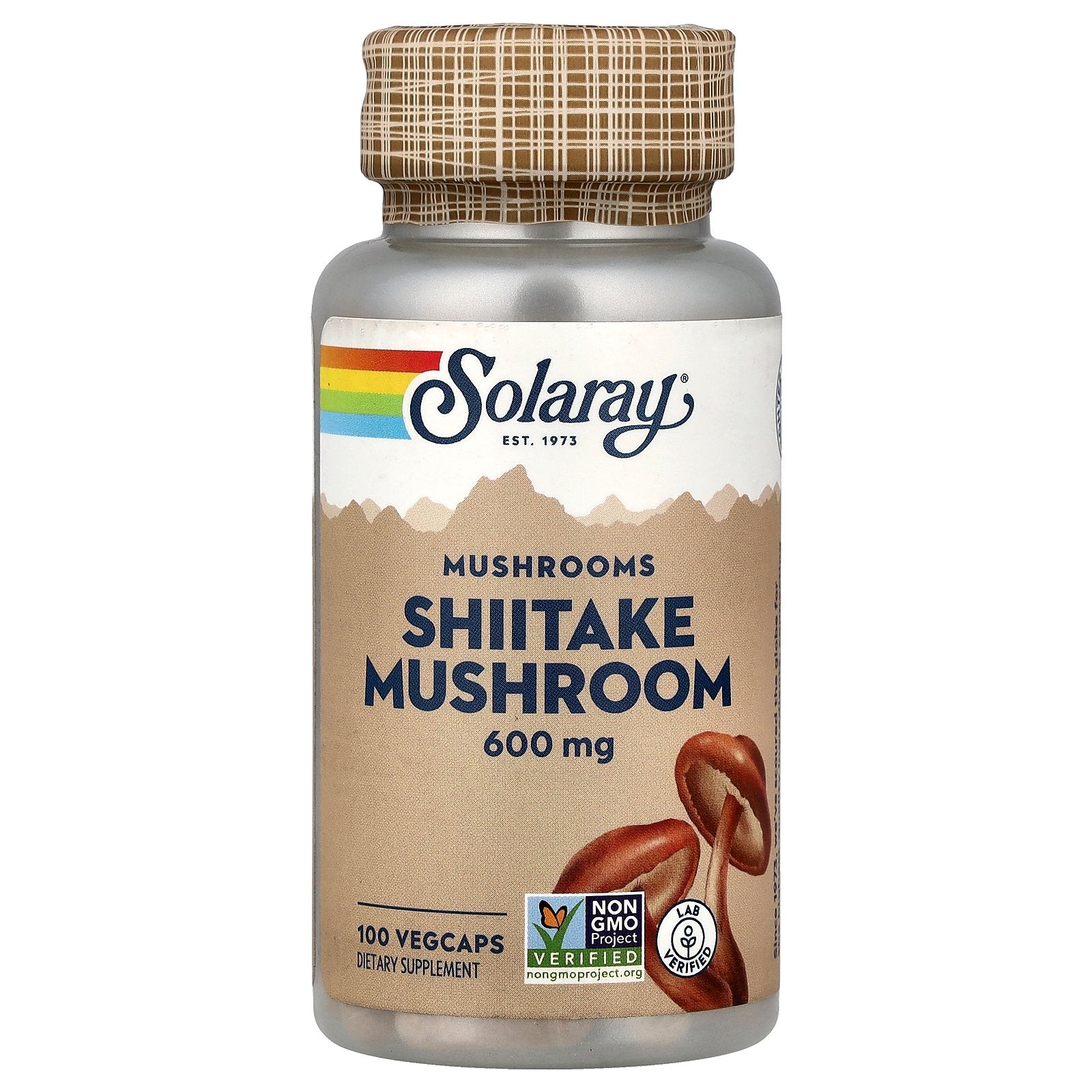 Solaray, Mushrooms, Shiitake Mushroom, 600 mg, 100 VegCaps