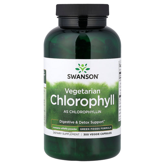 Swanson, Vegetarian Chlorophyll, 300 Veggie Capsules