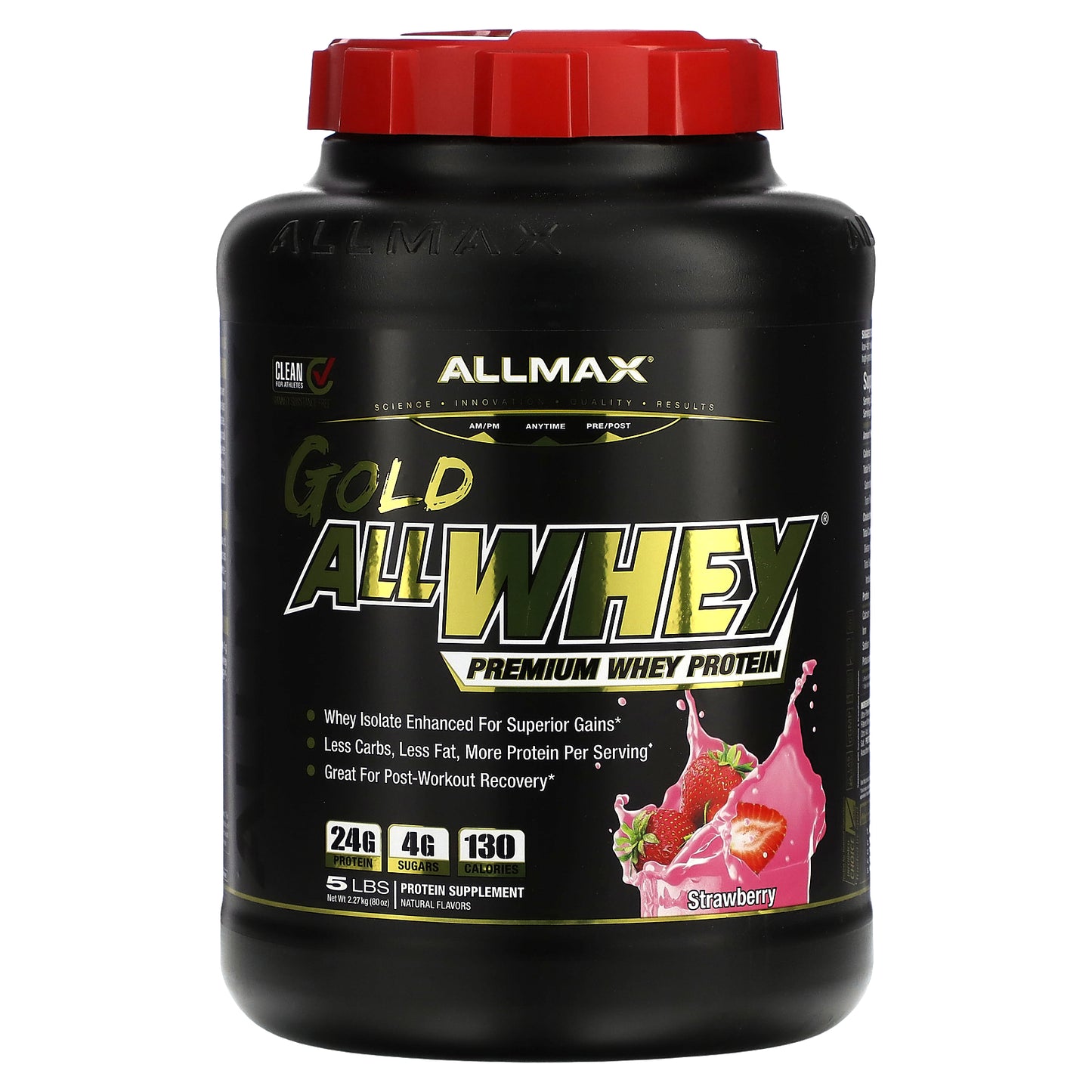 ALLMAX, GOLD ALLWHEY®, Premium Whey Protein, Strawberry, 5 lbs (2.27 kg)