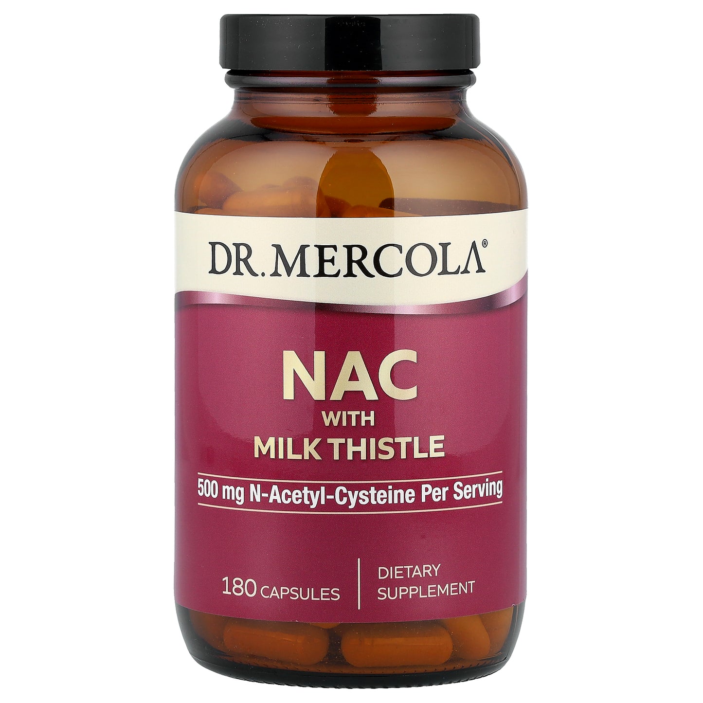 Dr. Mercola, NAC with Milk Thistle, 180 Capsules