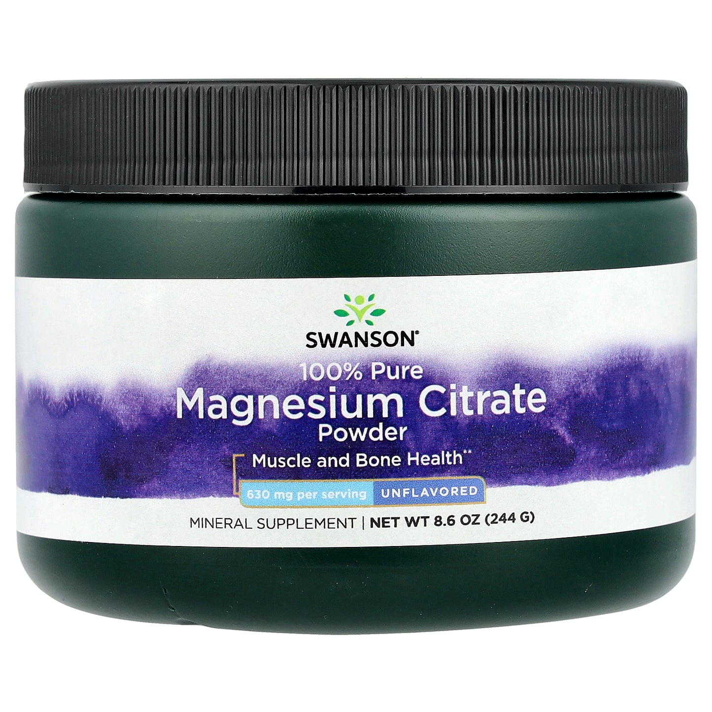 Swanson, 100% Pure Magnesium Citrate Powder, Unflavored, 8.6 oz (244 g)