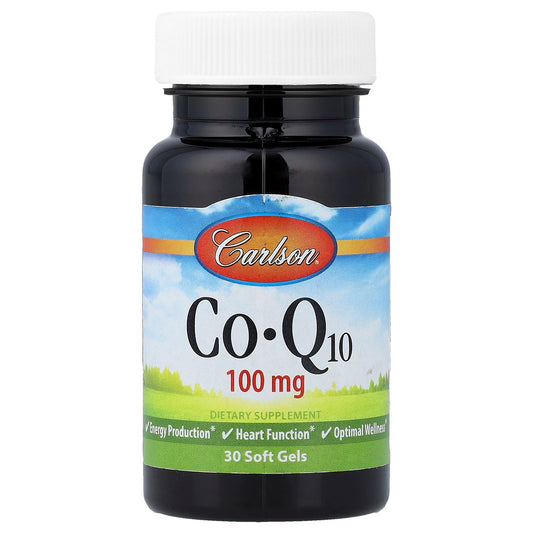 Carlson, Co-Q10, 100 mg, 30 Soft Gels