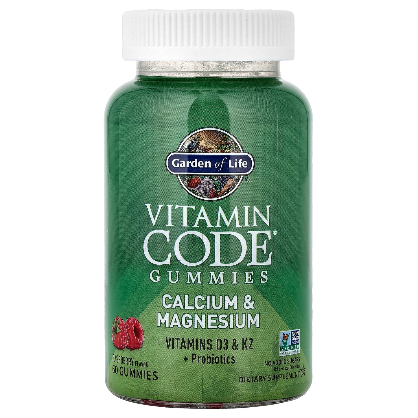 Garden of Life, Vitamin Code® Gummies, Calcium & Magnesium, Raspberry, 60 Gummies