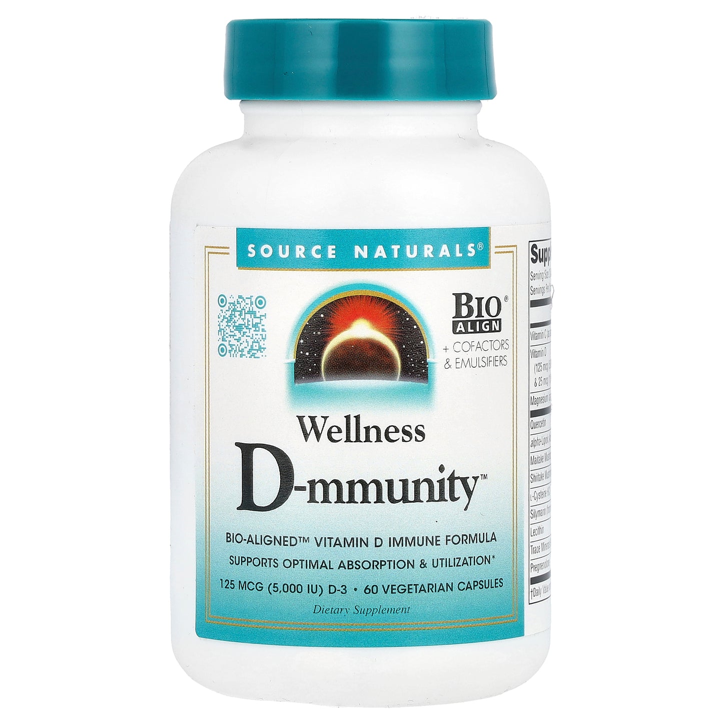 Source Naturals, Wellness D-mmunity™, Bio-Aligned Vitamin D Immune Formula, 60 Vegetarian Capsules