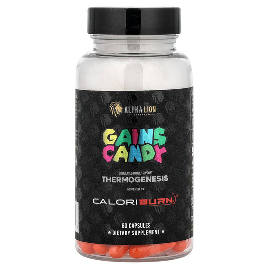 ALPHA LION, Gains Candy, CaloriBurn®, 60 Capsules (40 mg per Capsule)