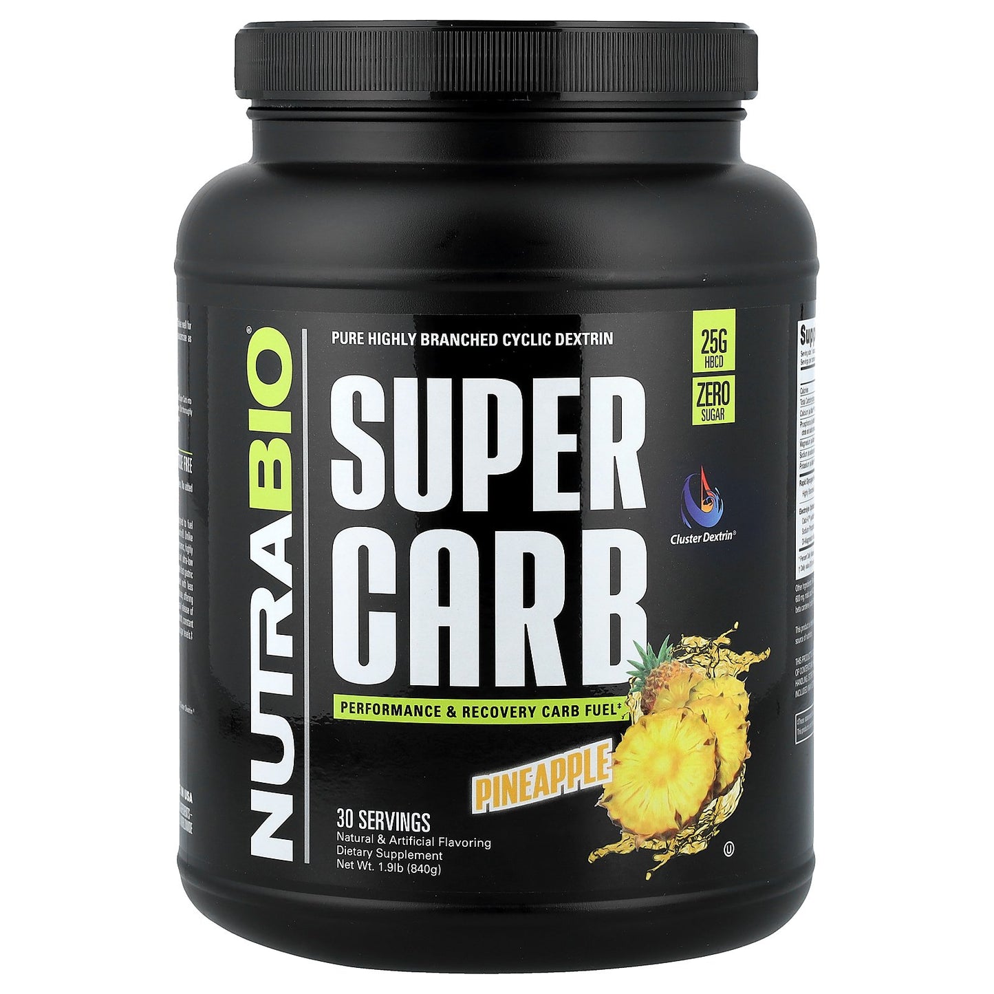 NutraBio, Super Carb, Pineapple, 1.9 lb (840 g)