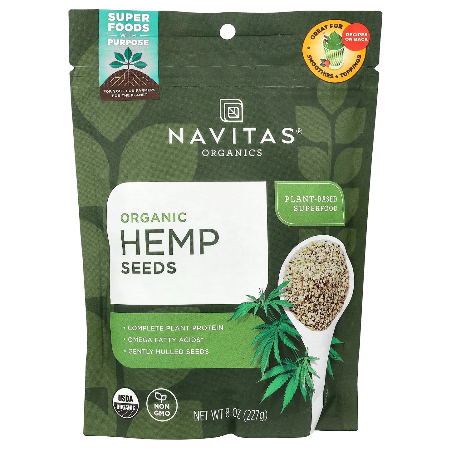 Navitas Organics, Organic Hemp Seeds, 8 oz (227 g)