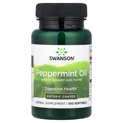 Swanson, Peppermint Oil with Rosemary and Thyme, 100 Softgels